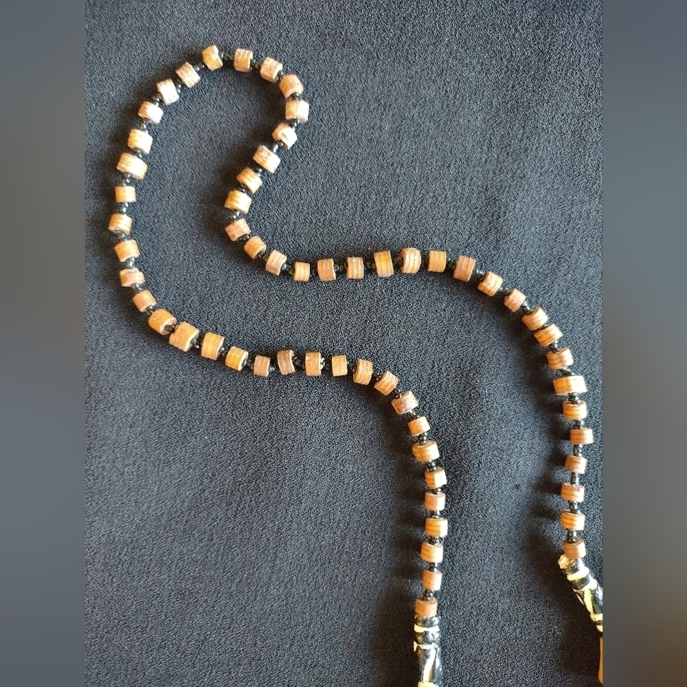 Handcrafted Wooden And Beaded African Animal Necklace - Picture 3 of 8